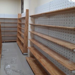 Kệ gỗ siêu thị, kệ gỗ áp tường
