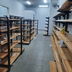 Kệ gỗ siêu thị, kệ mâm gỗ cao su